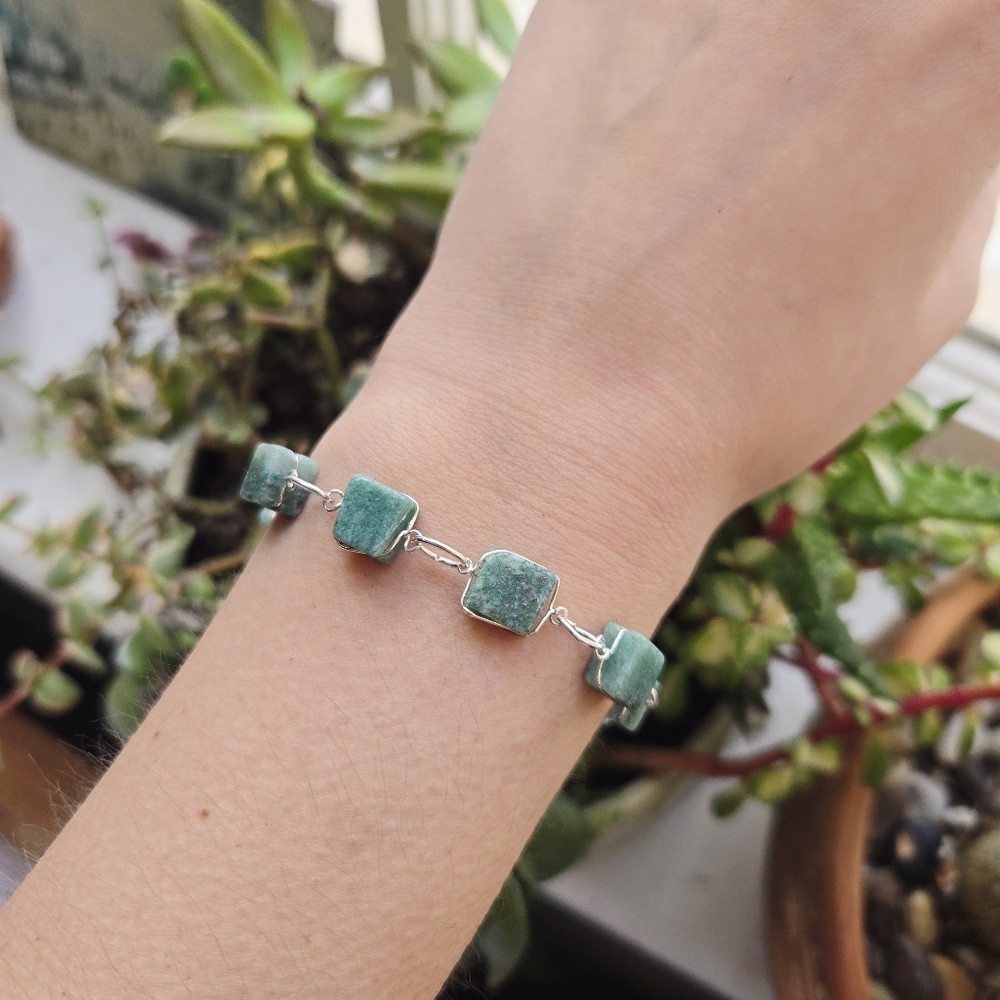 Handmade South American Amazonite Stone Bracelet